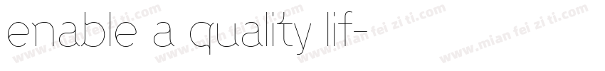 enable a quality lif字体转换